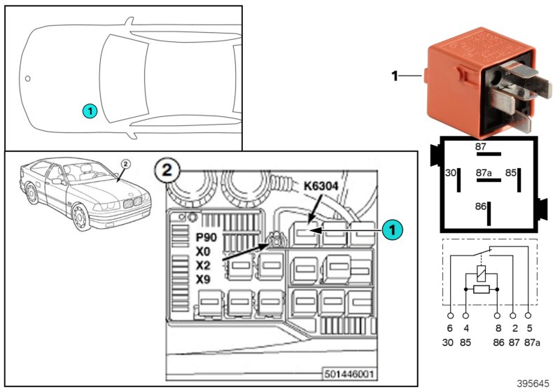 Relay, secondary air pump K6304