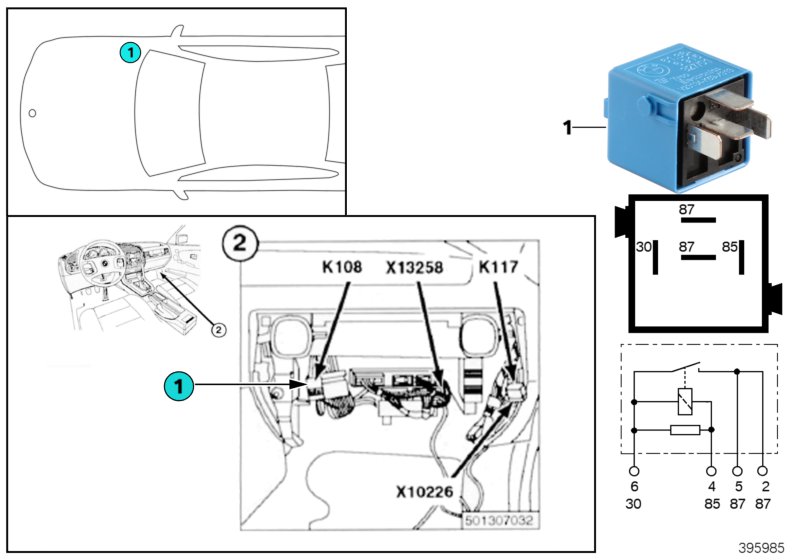 Relay, emergency power siren K108