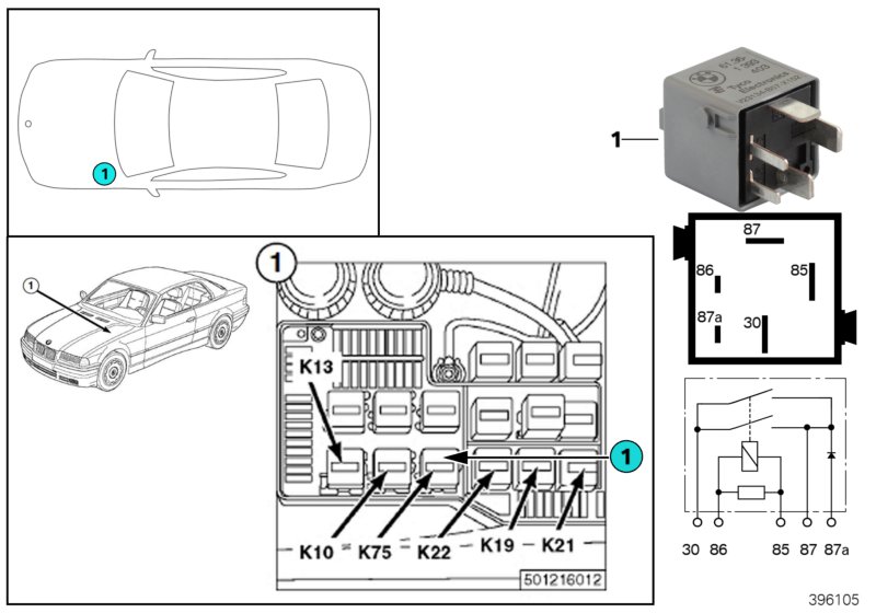 Relé ABS motor čerpadla K75