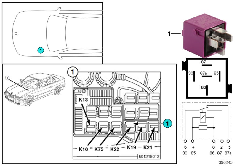 Relé Ventilador suplem. Intervalo K22