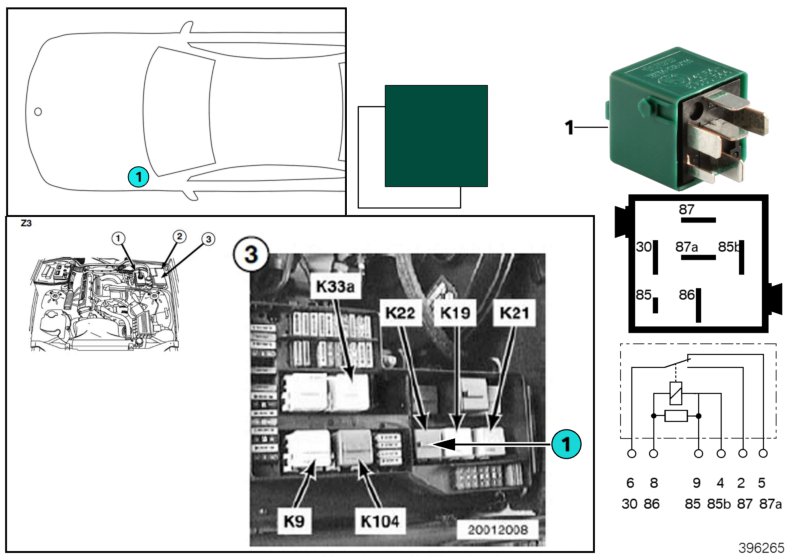 Relé Ventilador suplem. Intervalo K22