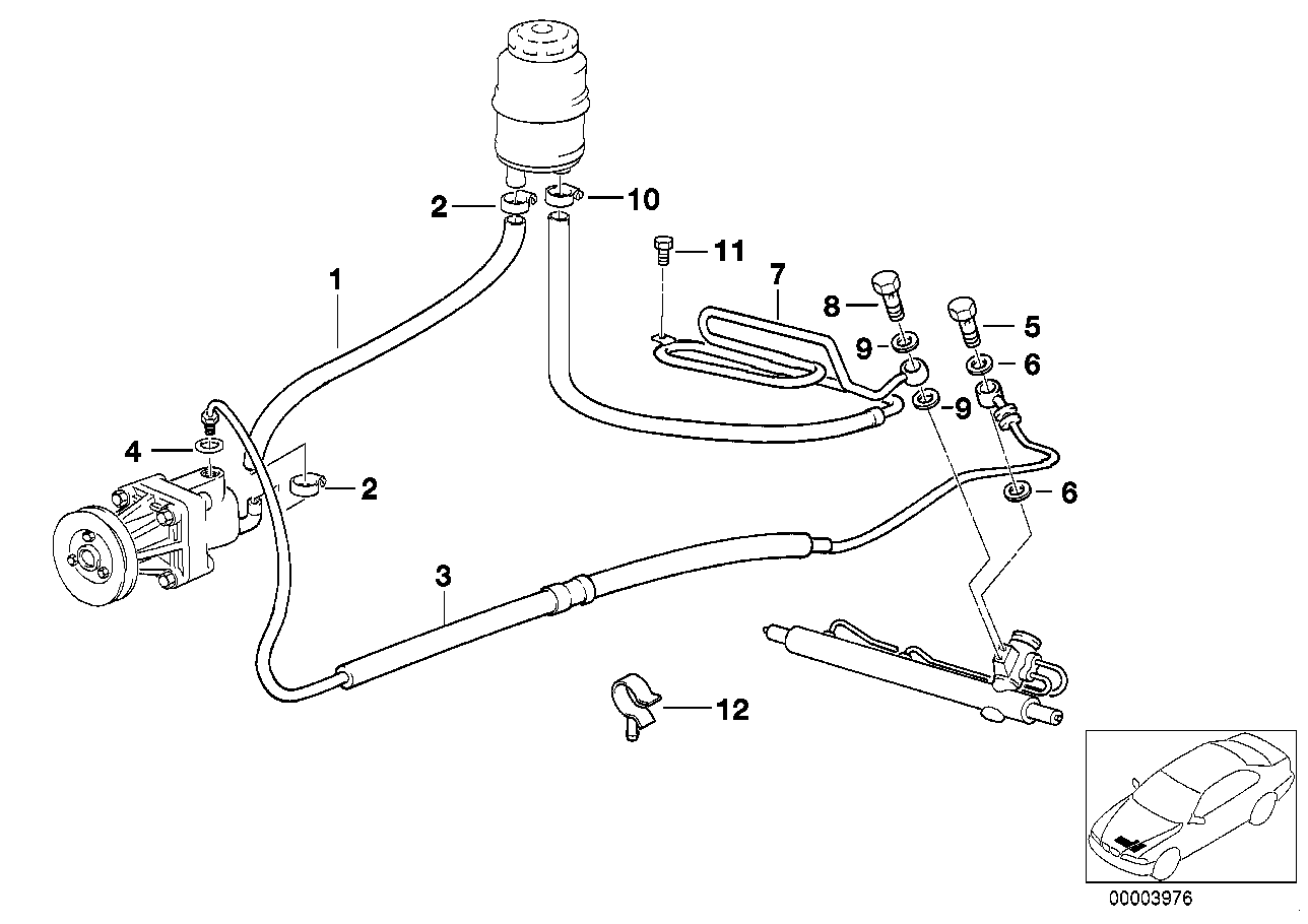 Servodireccion hidraulica-tuberias aceit