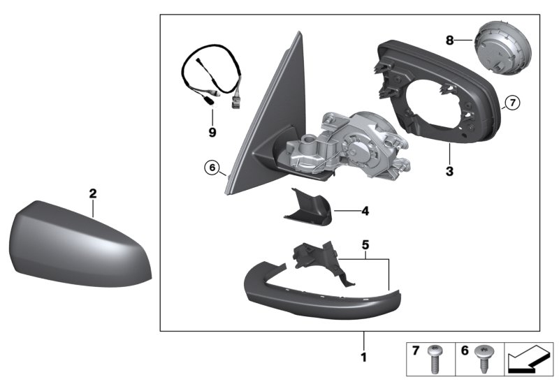 Exterior mirror (S430A)