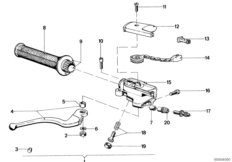 Handle unit, right