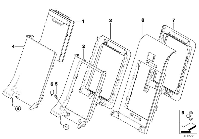 Rear seat ski bag