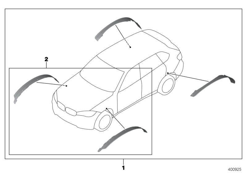 Cover door sill / wheel arch