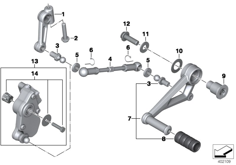 Outer gearshift parts