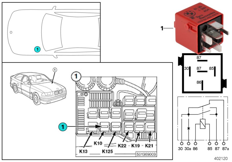 Relay, ABS overvoltage protection K10