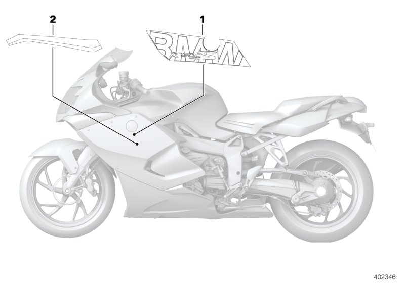 Label, side fairing