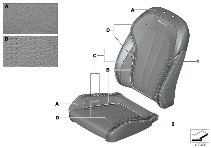 Ind. bekleding comfortstoel Leer Klima