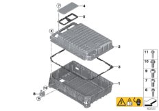 Acumulador de alta voltagem, caixa