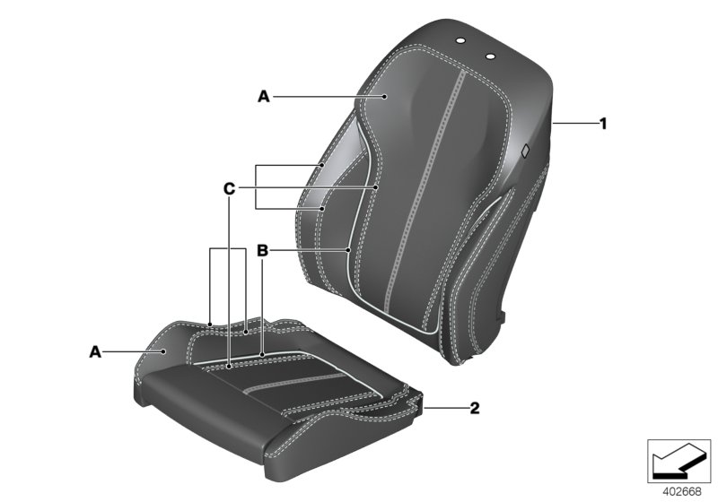 Funda indiv. asiento deportivo delantero