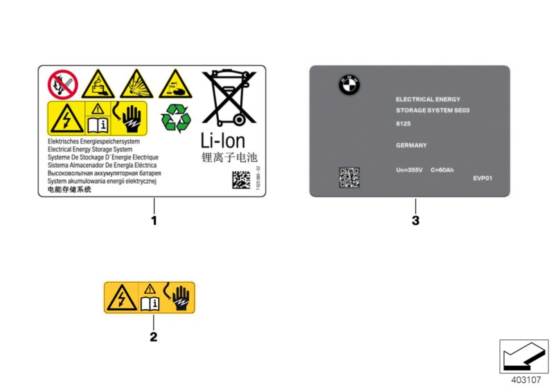 Acumulador alta voltagem, placas aviso