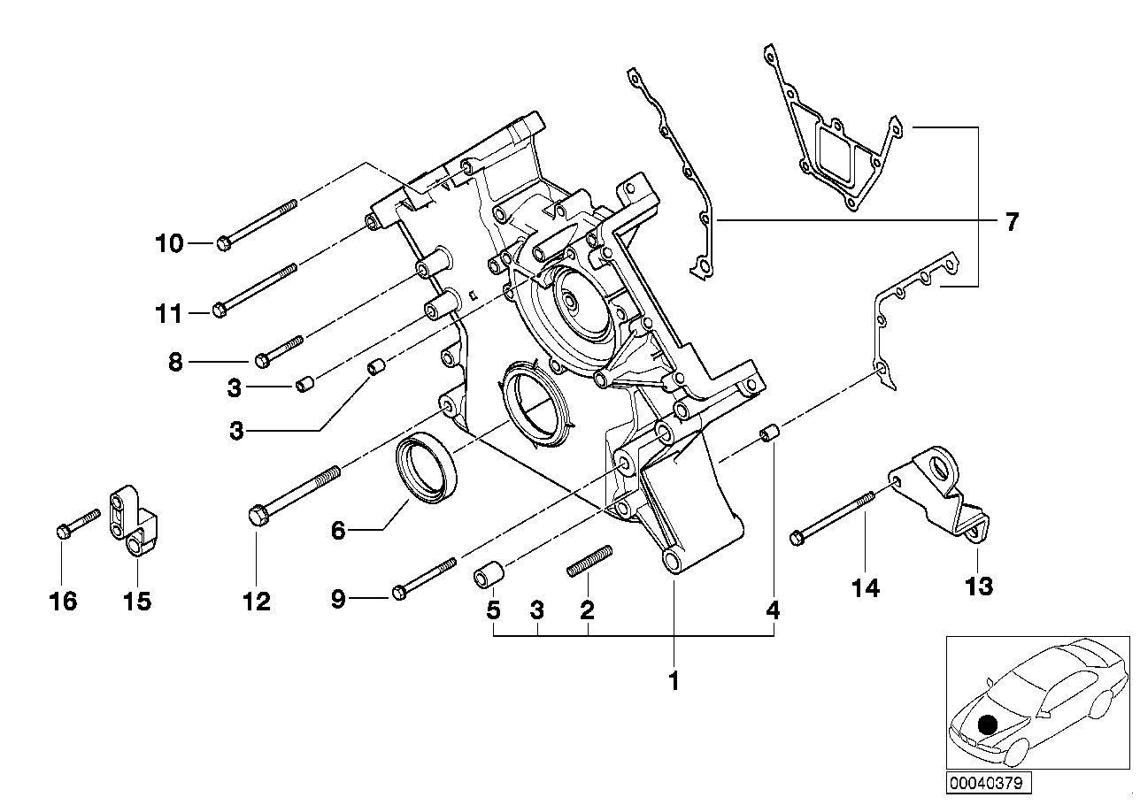 Lower timing case