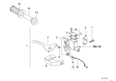 Handbrake control assembly