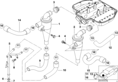 Crankcase-Ventilation/oil separator