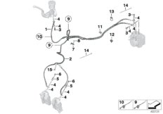 Brake pipe front ABS