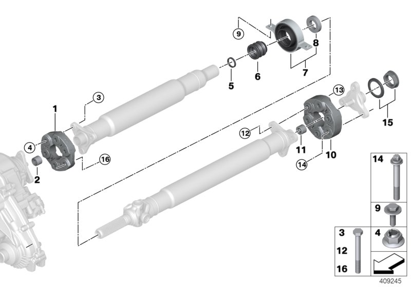 Flexibele koppel./tussenlager/inlegmoer