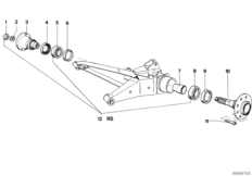 Side shaft/wheel bearings