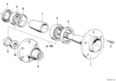 Side shaft/wheel bearings