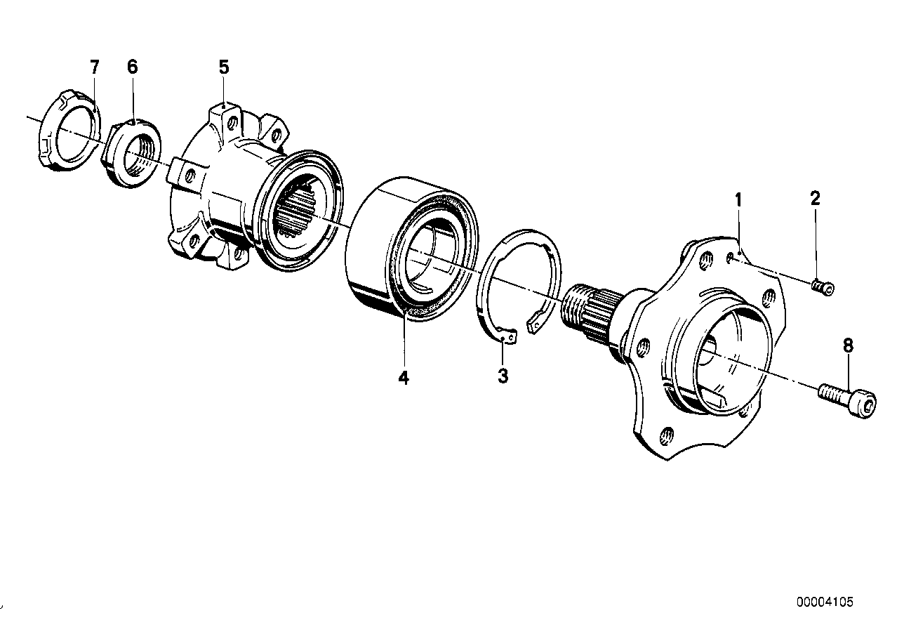 Side shaft/wheel bearings