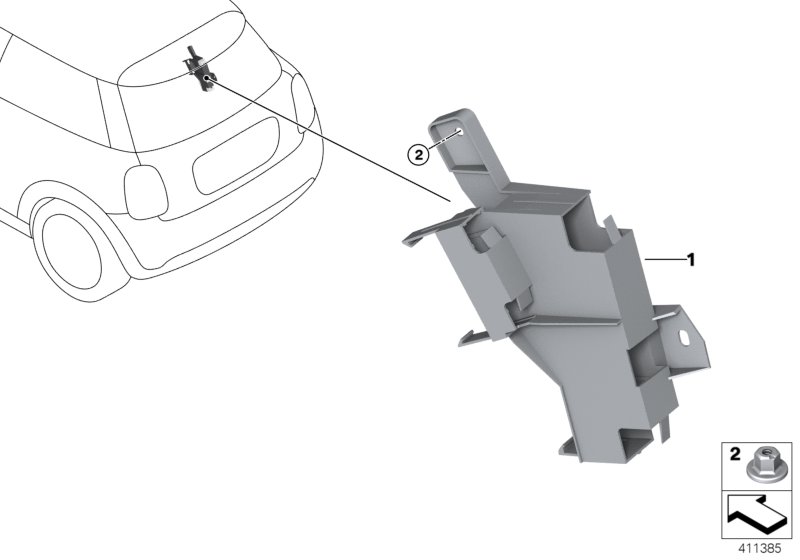 Bracket, control unit