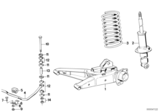 Soporto eje trasera/suspension ruedas