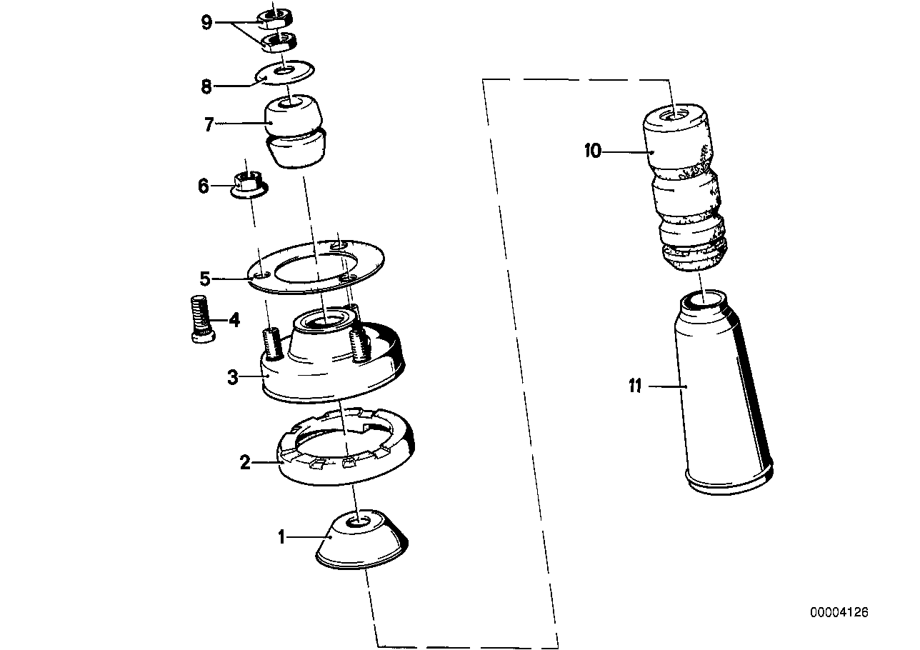 Łożysko oporowe/podkł. spręż./Elem. dod.