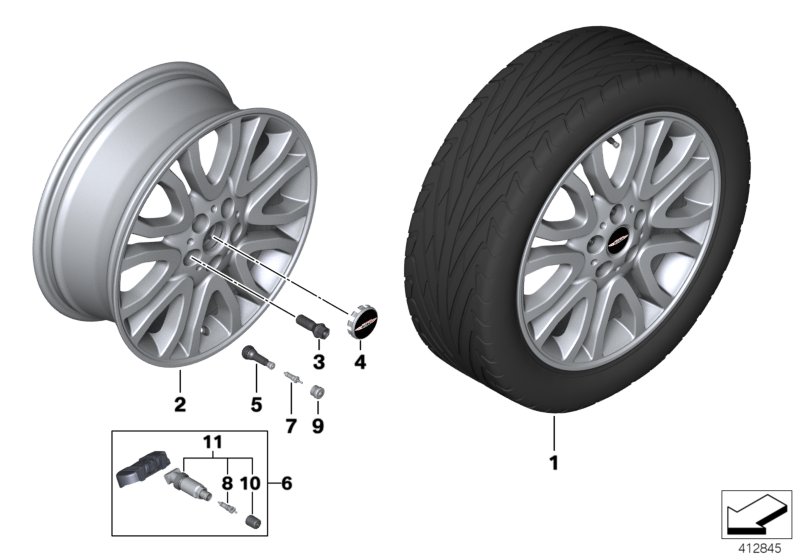 Ruota LL MINI Vanity Spoke 504 - 18''