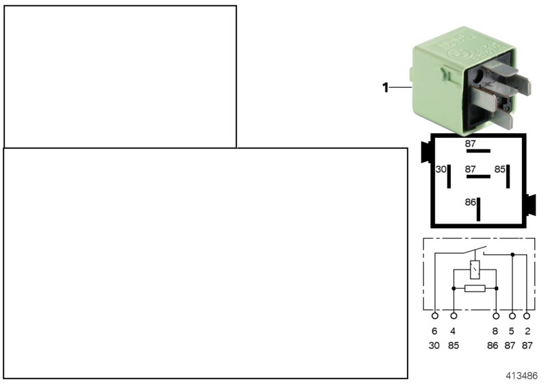 Relay, starter lock K6324