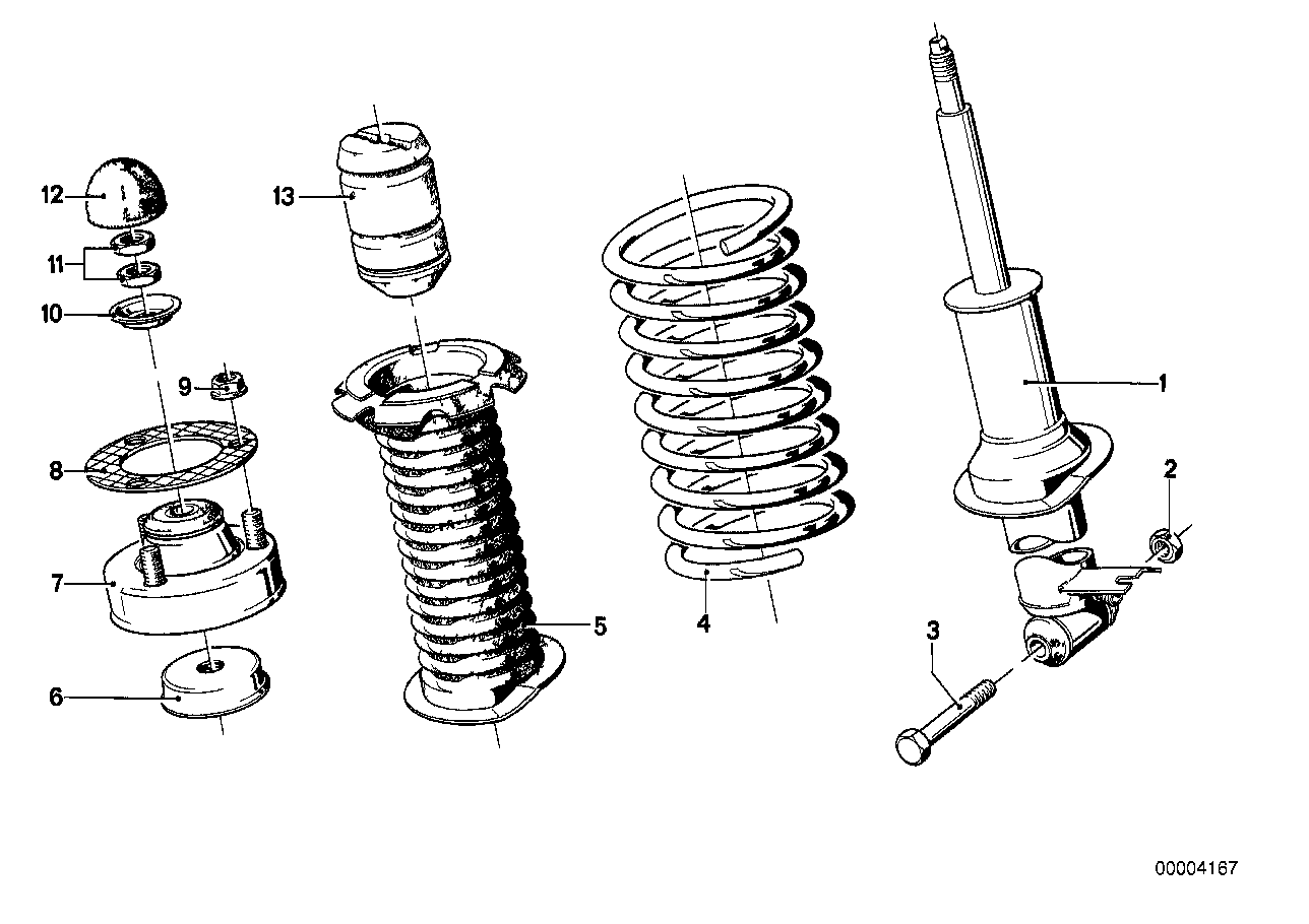 Federbein hinten Niveauregulierung