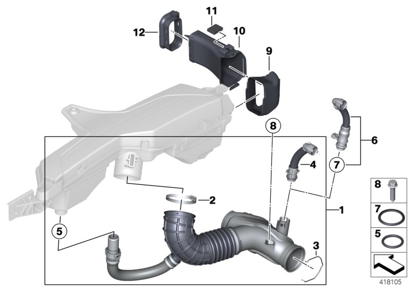 Clean air pipe / air intake