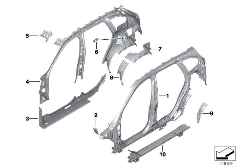 Body-side frame-parts