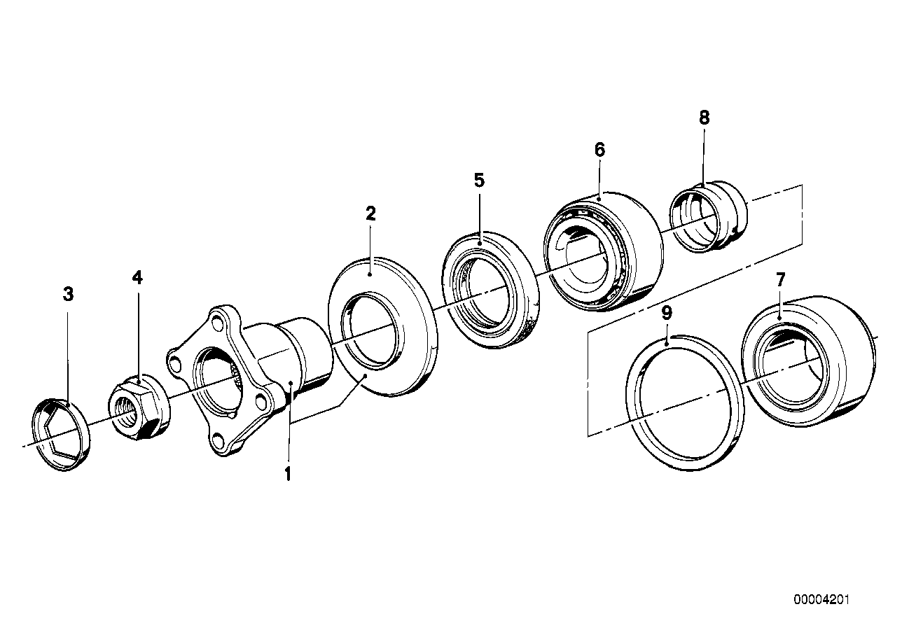 Antriebsflansch-Lagerung/Dichtring