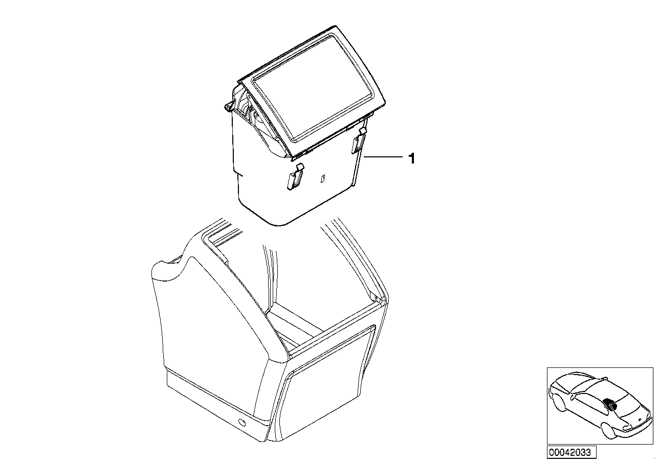 Bois individuel console arrière