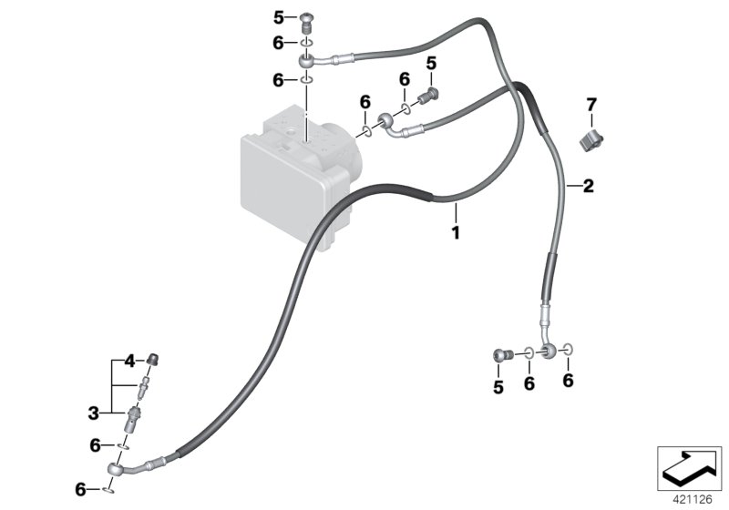 制动管路 后部