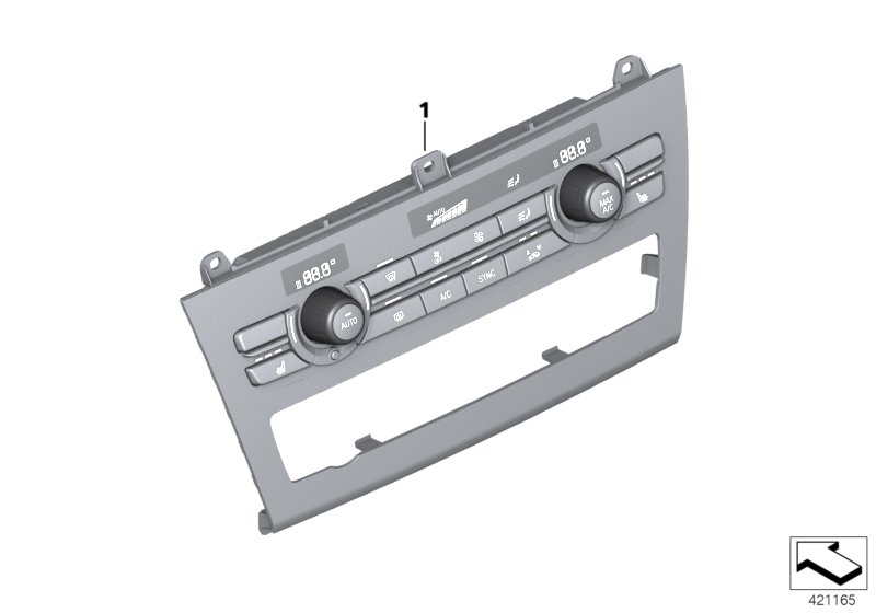 Control unit, automatic air cond., High