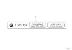 Label "oil level"