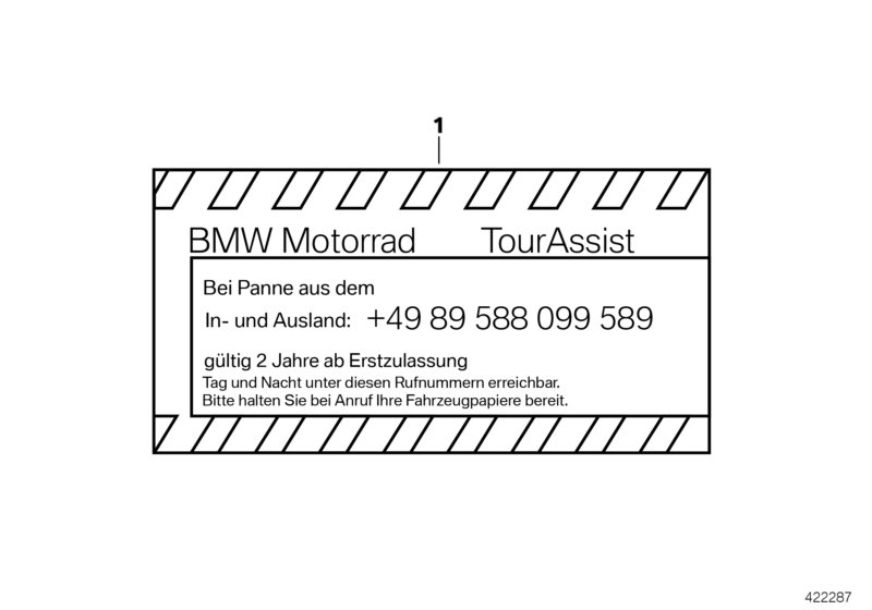 Information label, BMW Mobility Service