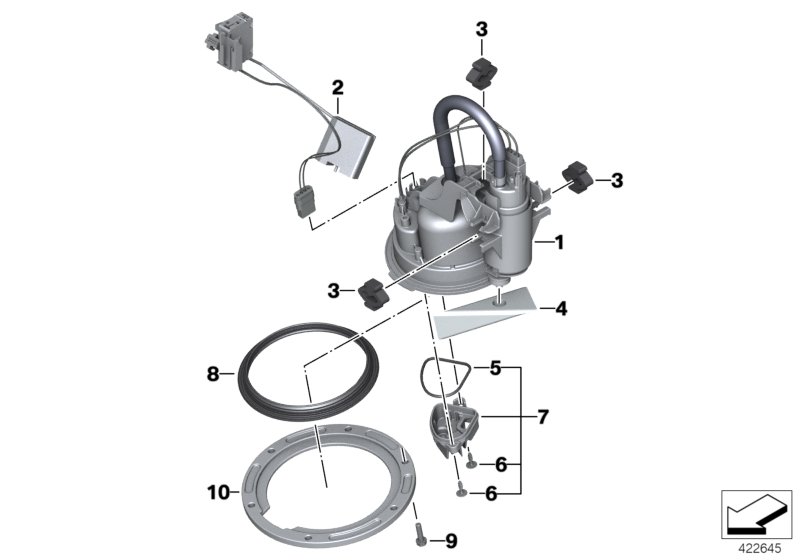 Fuel pump and fuel level sensor