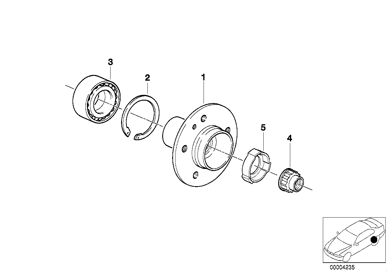 Arbol deleje trasera/soporte de rueda