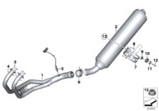 Exhaust system parts with mounting