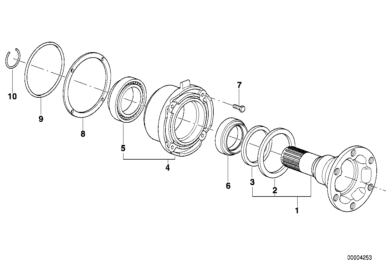 Apoyo d.brida de arrastre/anillo obturad