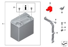 Batterie mit Halter