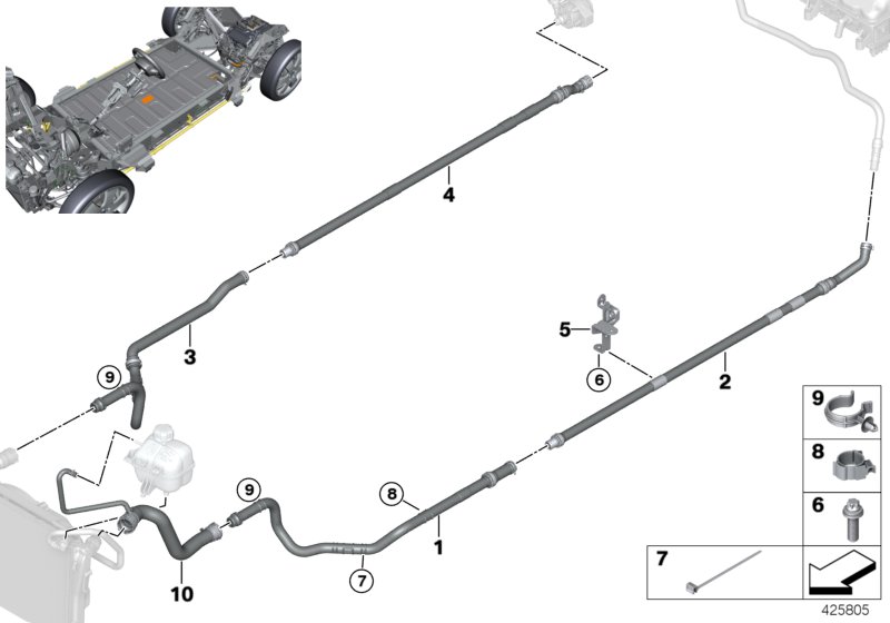 Cooling system coolant hoses