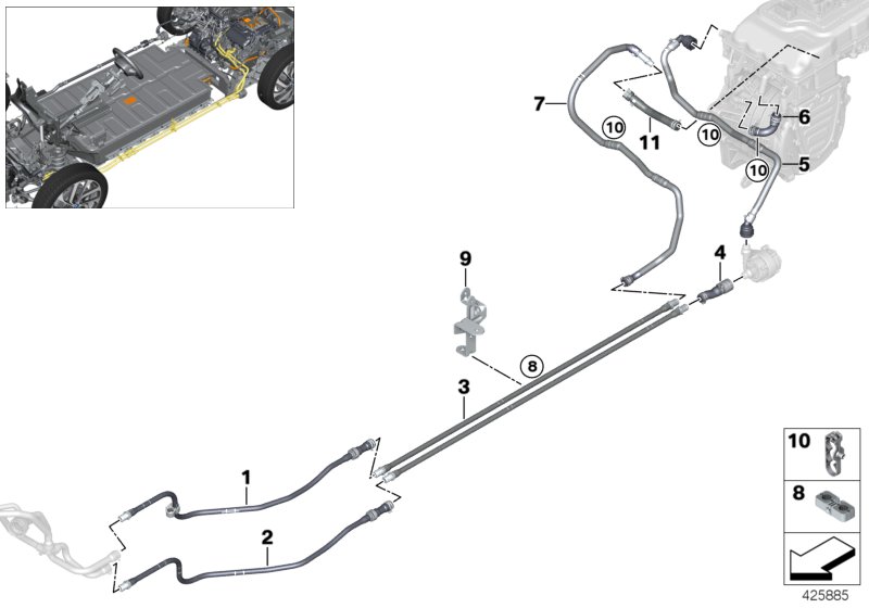 Cooling system coolant hoses