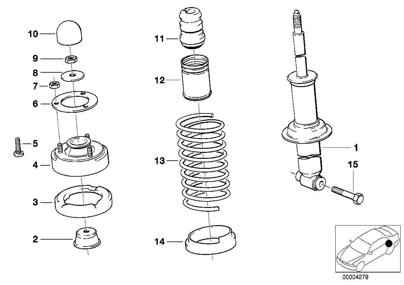 Federbein hinten M Technic Sportfahrwerk