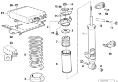 Veerelement achter EDC/stuurtoes./sensor