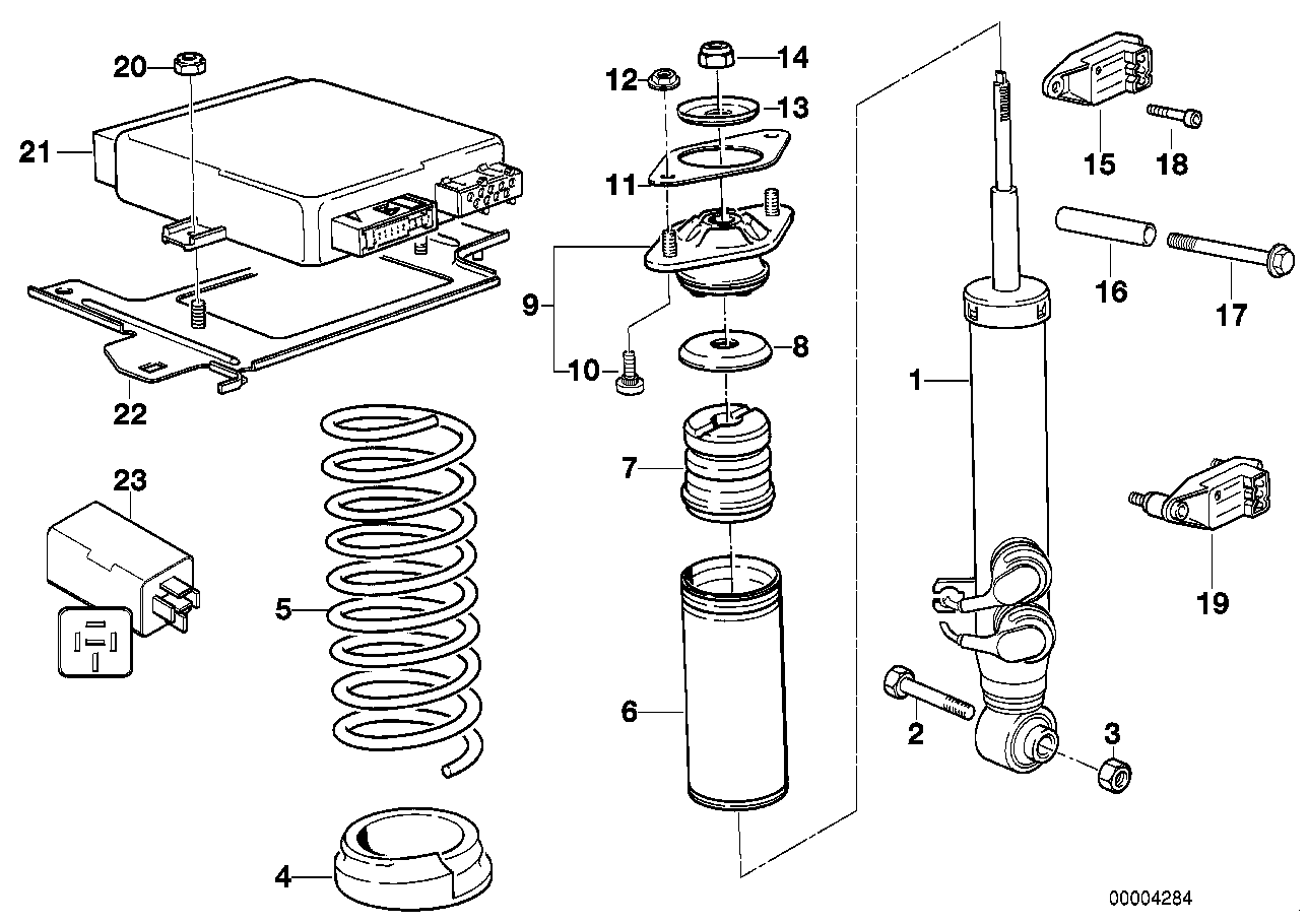 Veerelement achter EDC/stuurtoes./sensor