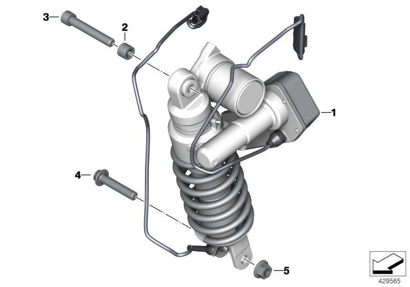 Jambe de suspension ESA arrière